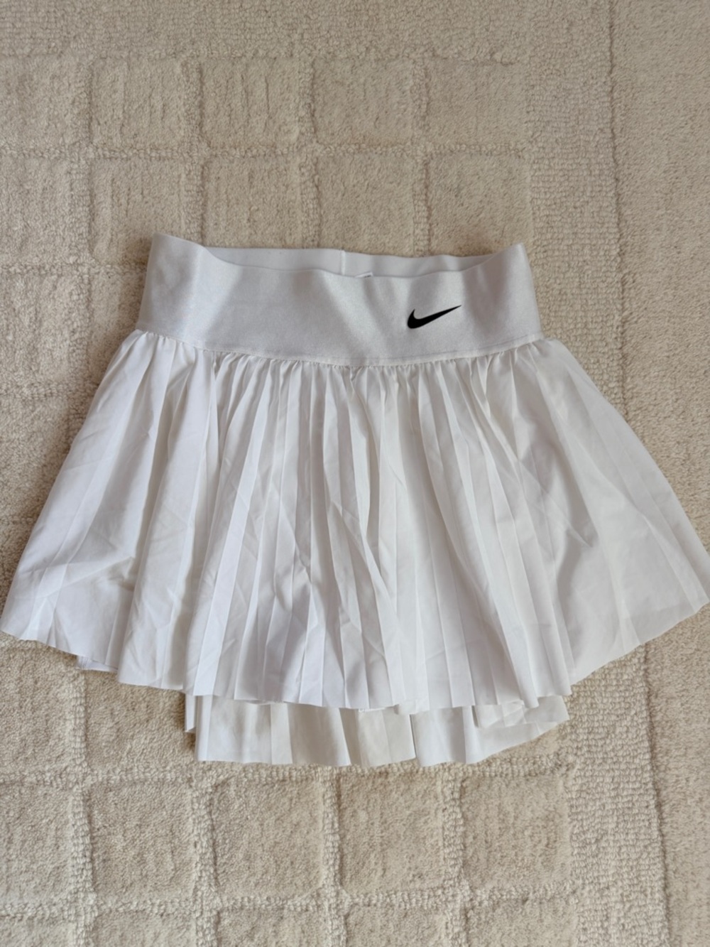 Nike White Pleated Circle Skater Skirt